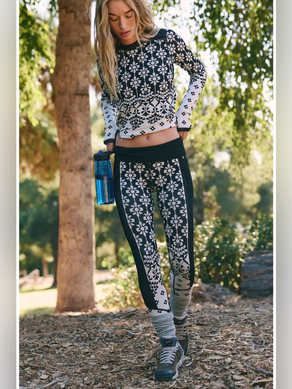 Women’s Free People FP Movement Myoko Floral Leggings Pant Medium Large New Boho